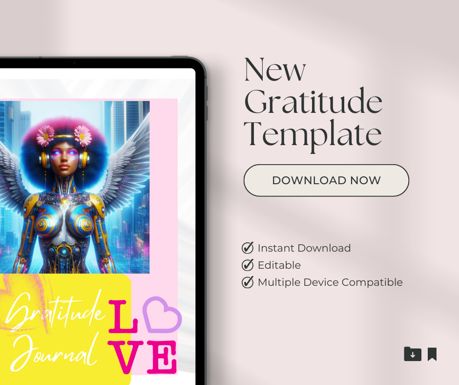 Digital 2025 Gratitude Journal | Daily Affirmations & Gratitude Tracking