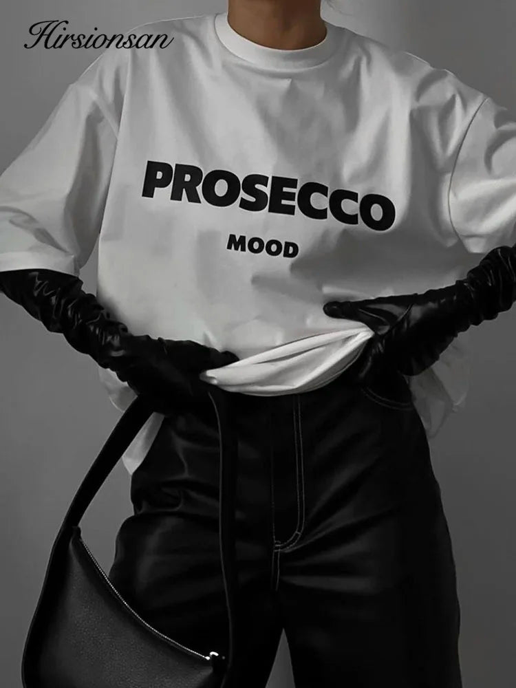 Letter Printed T Shirt Women Summer Oversized Graphic Tee Soft Cotton