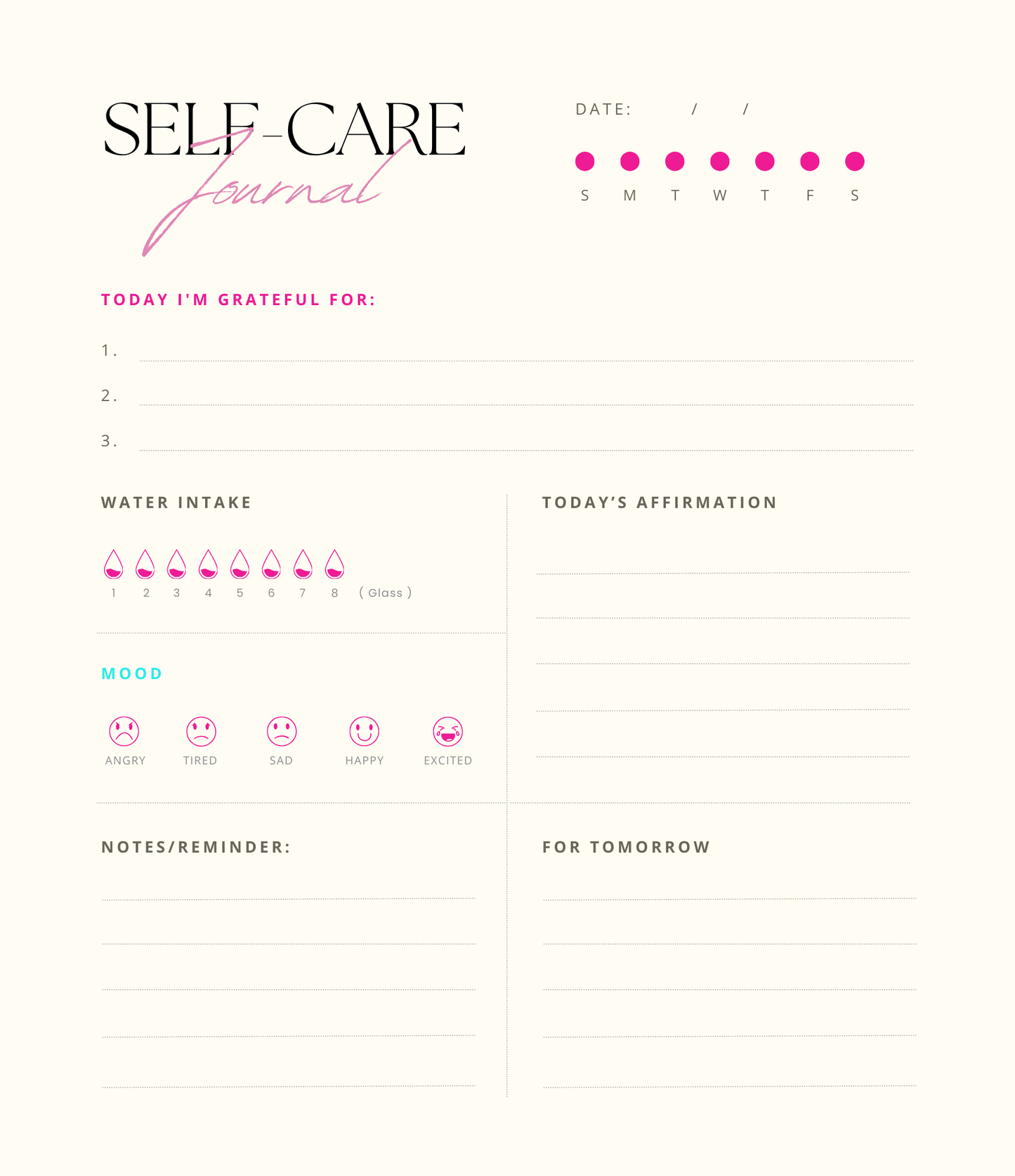 2025 Aligned & Divine Growth Planner | Self-Care, & Social Media Focused