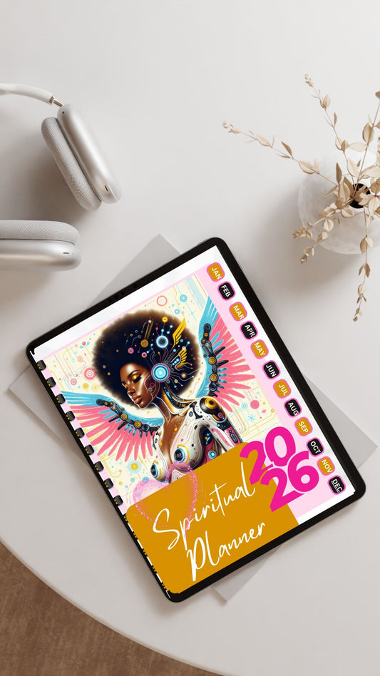 Digital 2026 Aligned & Divine Spiritual Growth Planner | Self-Care, & Social Media Focused
