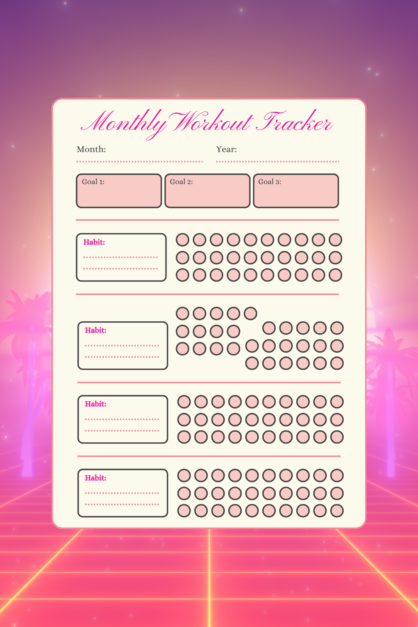 Fitness Planner : 6x9 for Health, Goals, and Motivation