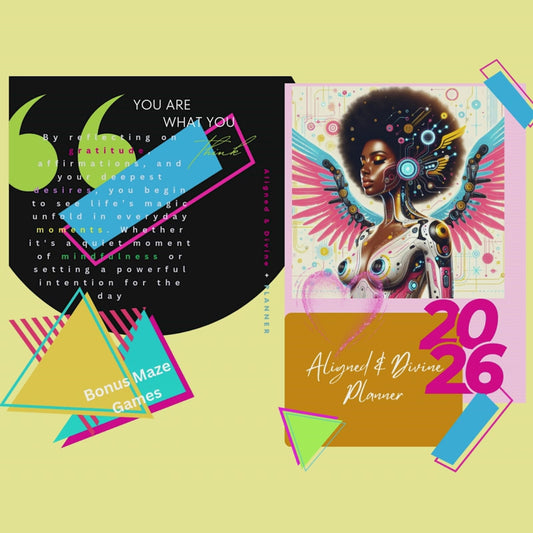 2026 Aligned & Divine Growth Planner | Self-Care, & Social Media Focused